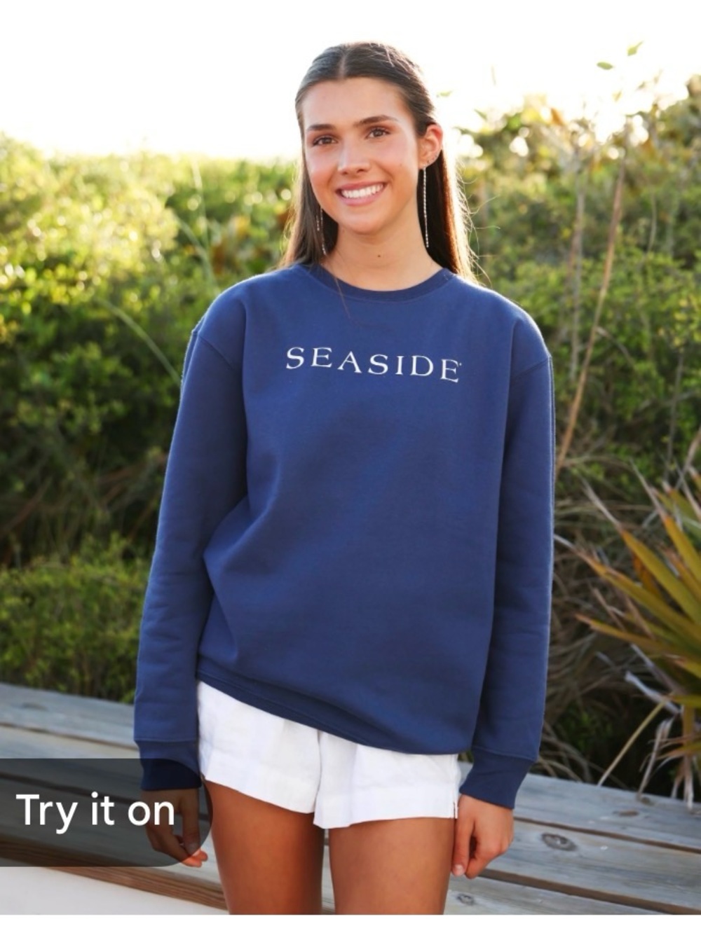 Seasdie Navy Crewneck Sweatshirt - Women's Casual Pullover